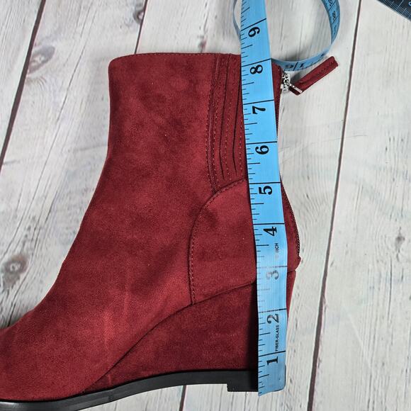 Dolce Vita Tippy Heeled Suede‎ Bootie Burgundy 7 NWT - Picture 10 of 12